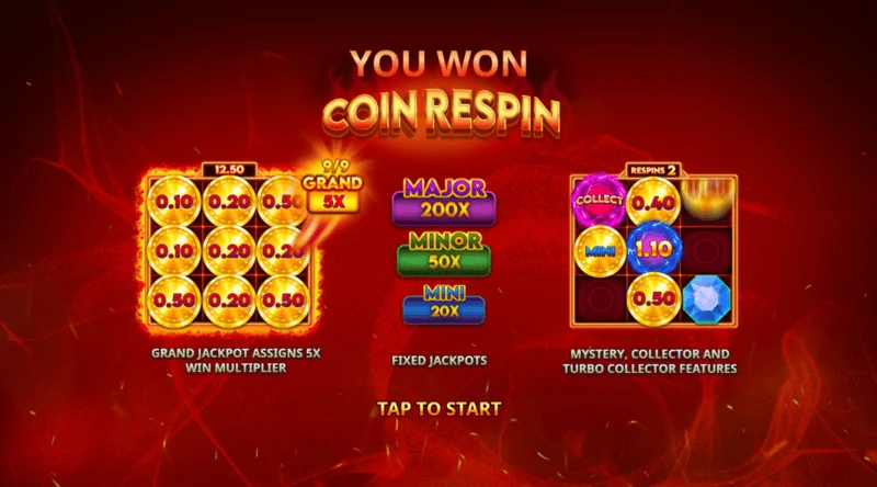 Respin koin Blazing Coins Deluxe