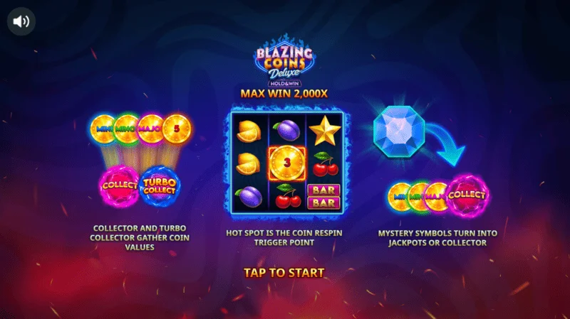 Menu utama Blazing Coins Deluxe